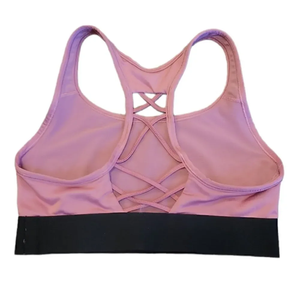 Victorias Secret Sport Player Racerback Wireless Unlined Sports Bra Rose Pink S